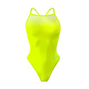 Costume intero donna da allenamento NEW YORK 005NF - Giallo, vista frontale