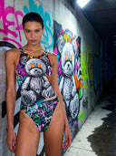 Damen-Trainings-Einzelbadanzug PINUP 459PF - Psycho