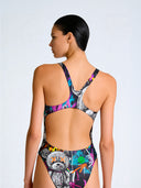 Damen-Trainings-Einzelbadanzug PINUP 459PF - Psycho