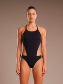 Damen-Einteiliger Badeanzug Dega - Total Black