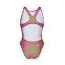 Costume intero bambina da allenamento PINUP 564PF Acid stripes, vista posteriore