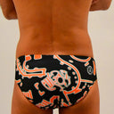 Slip da nuoto uomo da allenamento H2Otto 385HF - Teschio Neon