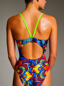 Costume intero donna da allenamento Ibiza 238IF - Blue skull