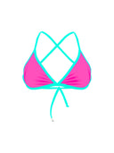 Top bikini donna da mare Tahiti L02TA - Fucsia fluo, vista frontale