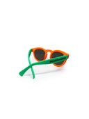 Runde Sonnenbrille - Neon-Orange + Tiffany