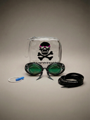 Occhialini Svedesi Mirror con silicone Soft Frame - Verde Specchio Silver