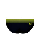 Slip da nuoto uomo da allenamento H2OTTO 358HF - Nero Giallo vista 2 — costume da nuoto uomo, BONESWIMMER Made in Italy