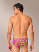 Herren-Trainings-Schwimmshorts UCLA 268UF - Acid Streifen