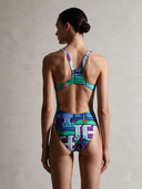 Costume intero bambina da allenamento PINUP 496P - Back: vista posteriore indossato
