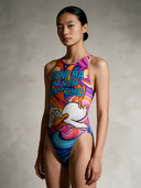 Costume intero bambina da allenamento PINUP 512PF - Benissimo: vista frontale indossato