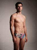 Slip da nuoto bambino da allenamento H2OTTO 373HF - Psycho: vista frontale indossato