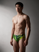 Slip da nuoto bambino da allenamento H2OTTO 418H - Acid: vista frontale indossato