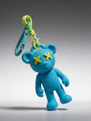 Teddy Psycho Charm - Azzurro + Giallo