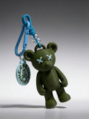 Teddy Psycho Charm con Badge - Verde militare + Azzurro