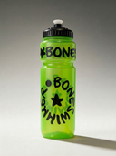 Borraccia Sport 750 ml con Tappo Beccuccio - BONESWIMMER Verde Fluo Trasparente Logo Nero