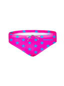 Trainings-Badehose für Herren H2OTTO 440HF - Fuchsia mit blauem Stern